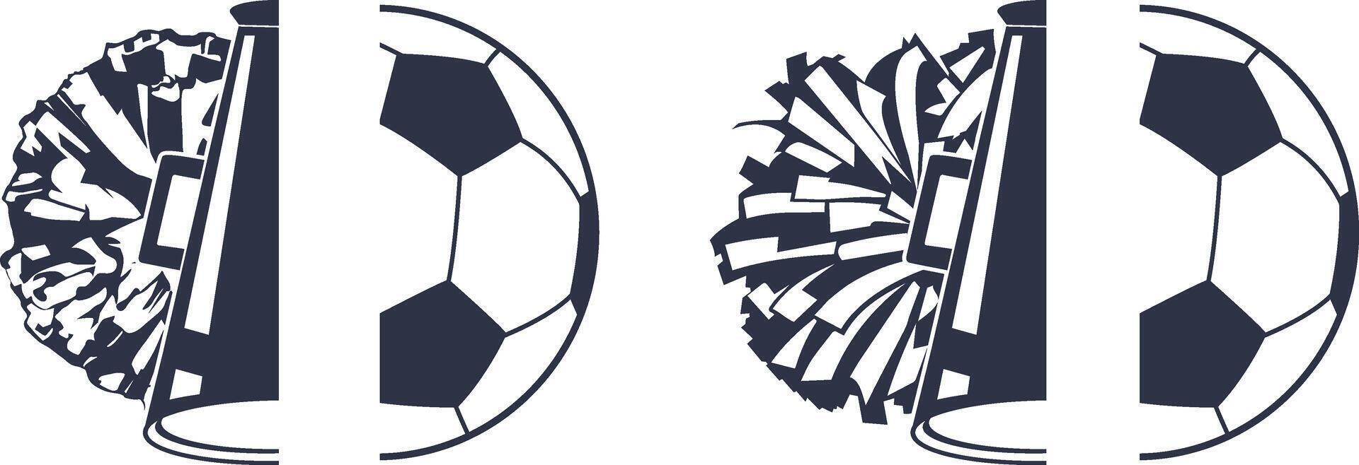 Custom Cheer Megaphone Soccer, Soccer Ball, Sport Silhouette vector