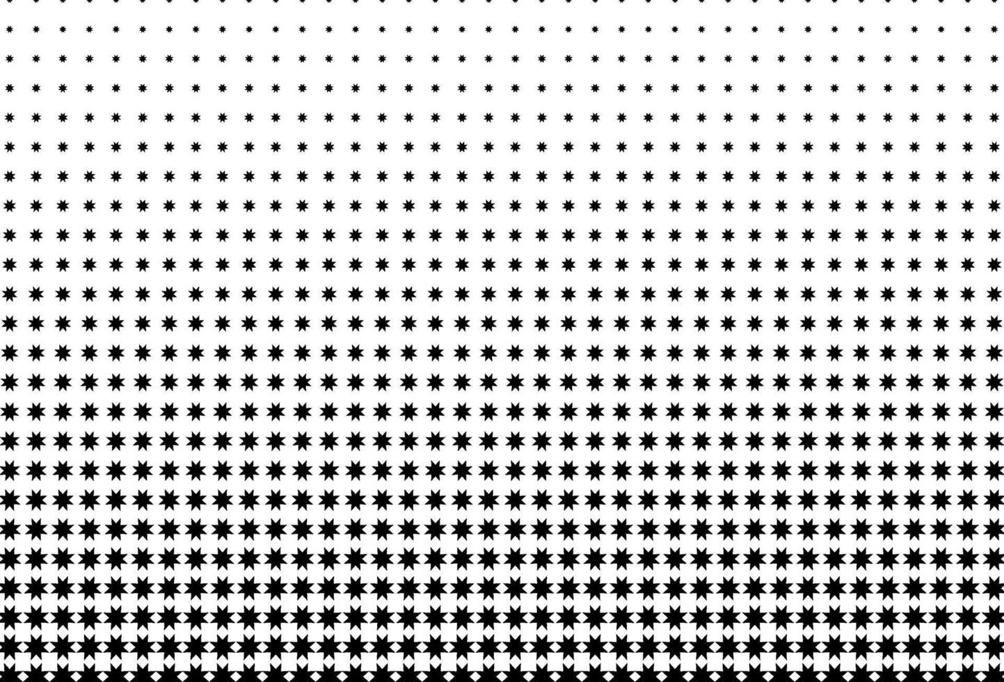 Black color stars halftone design pattern vector