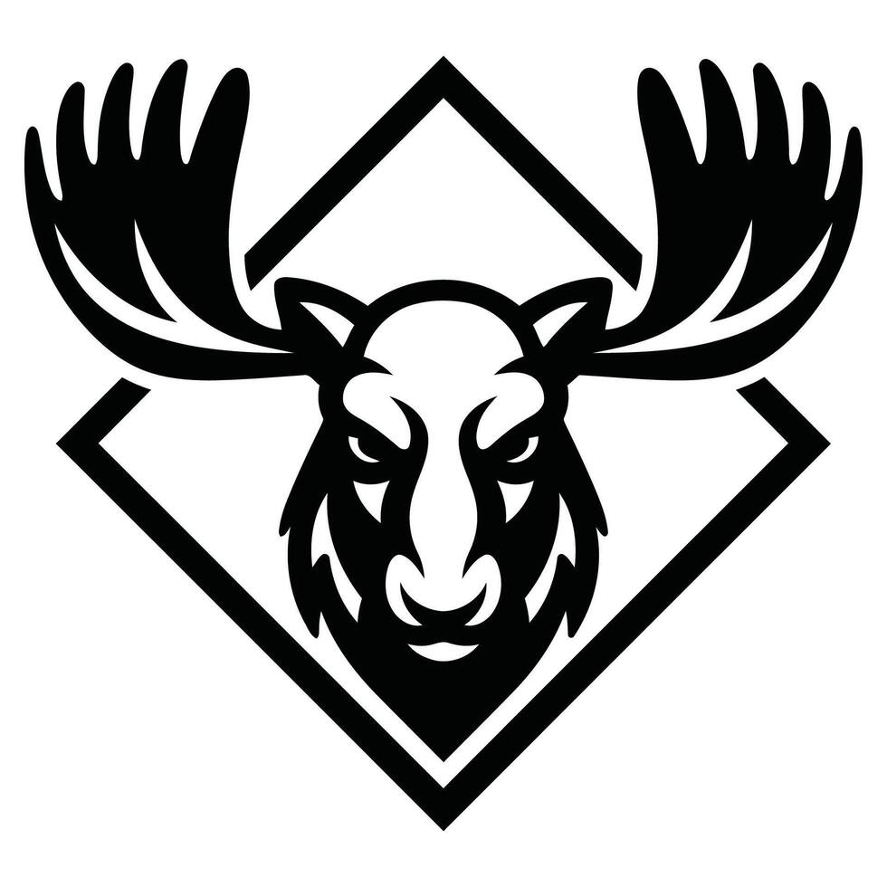 Moose Head Emblem vector