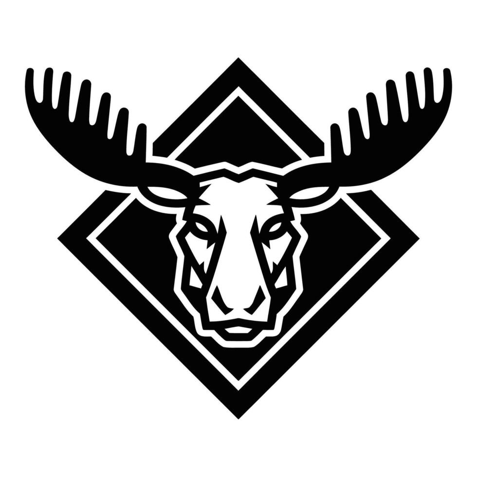Bold Moose Head Silhouette vector