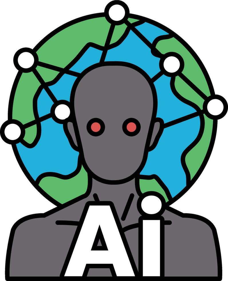 A man with red eyes and a face with a green background vector
