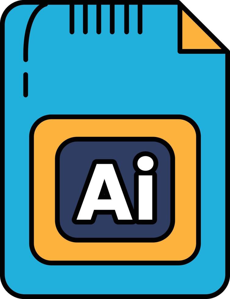 A blue and orange card with the word A on it vector