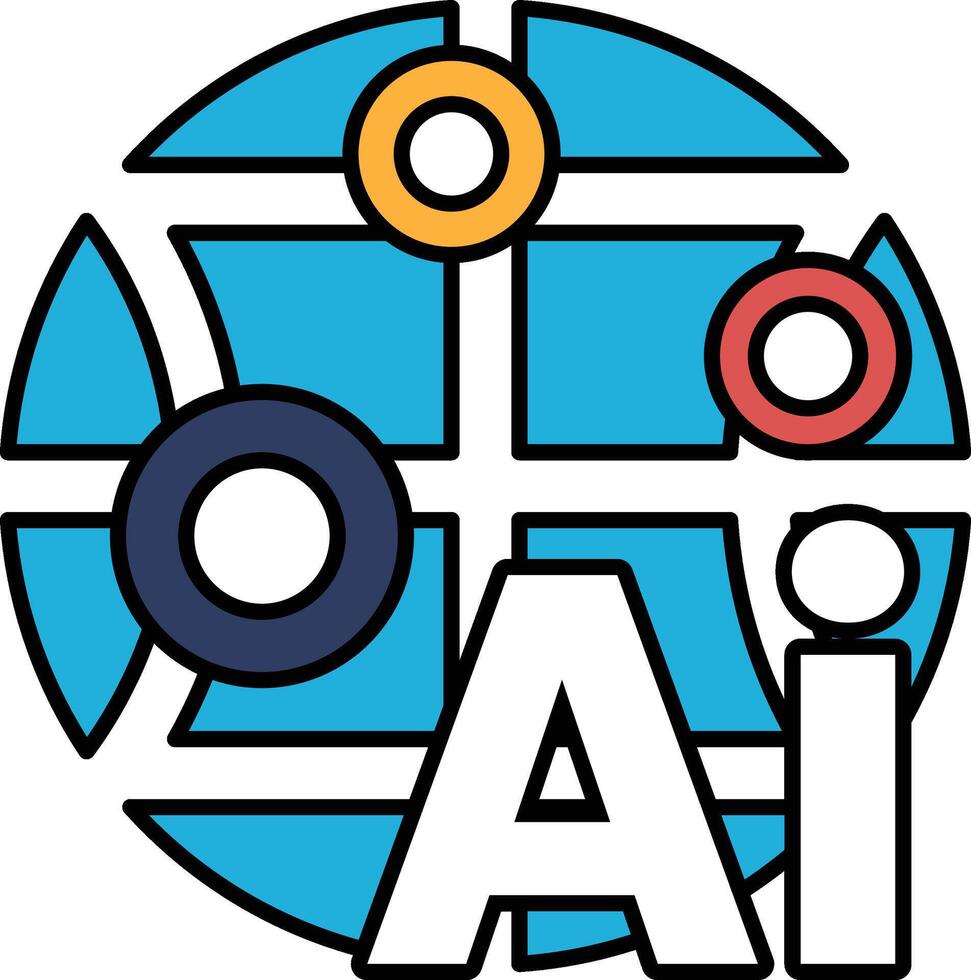 A blue and white circle with a white letter A in the middle vector