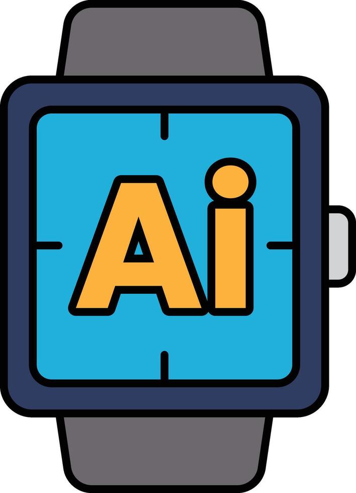 A watch with the letters AI on it vector