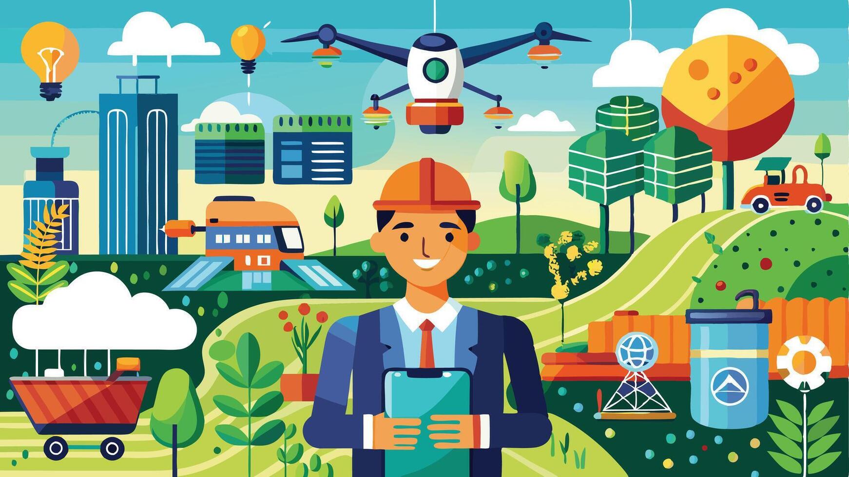 AI Agriculture Icons - Smart Farming and Automated Crop Management vector
