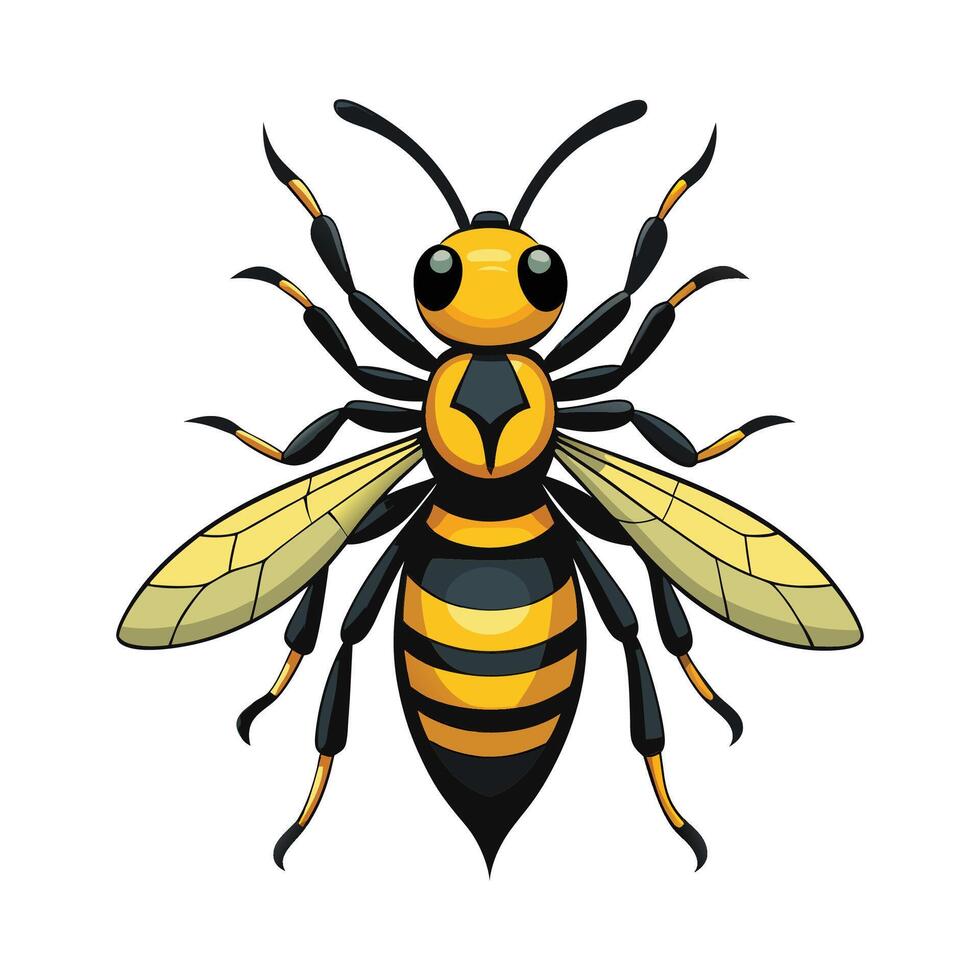 Stylized Wasp for Kids vector