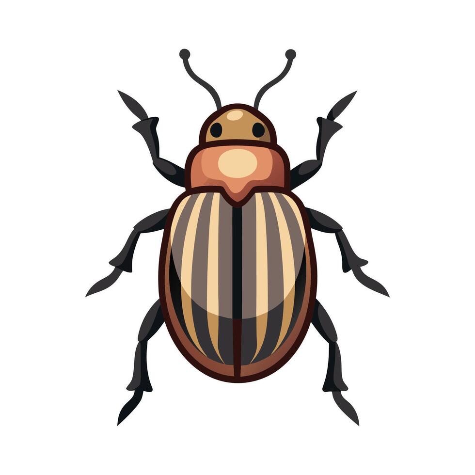 Cute Wasp on a Leaf vector