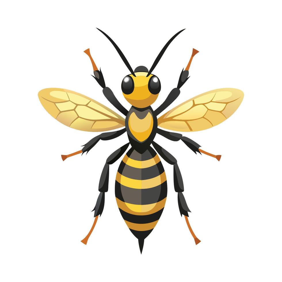 Charming Wasp Character for Kids vector