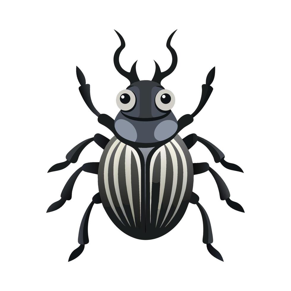 Realistic Weevil on a Leaf vector