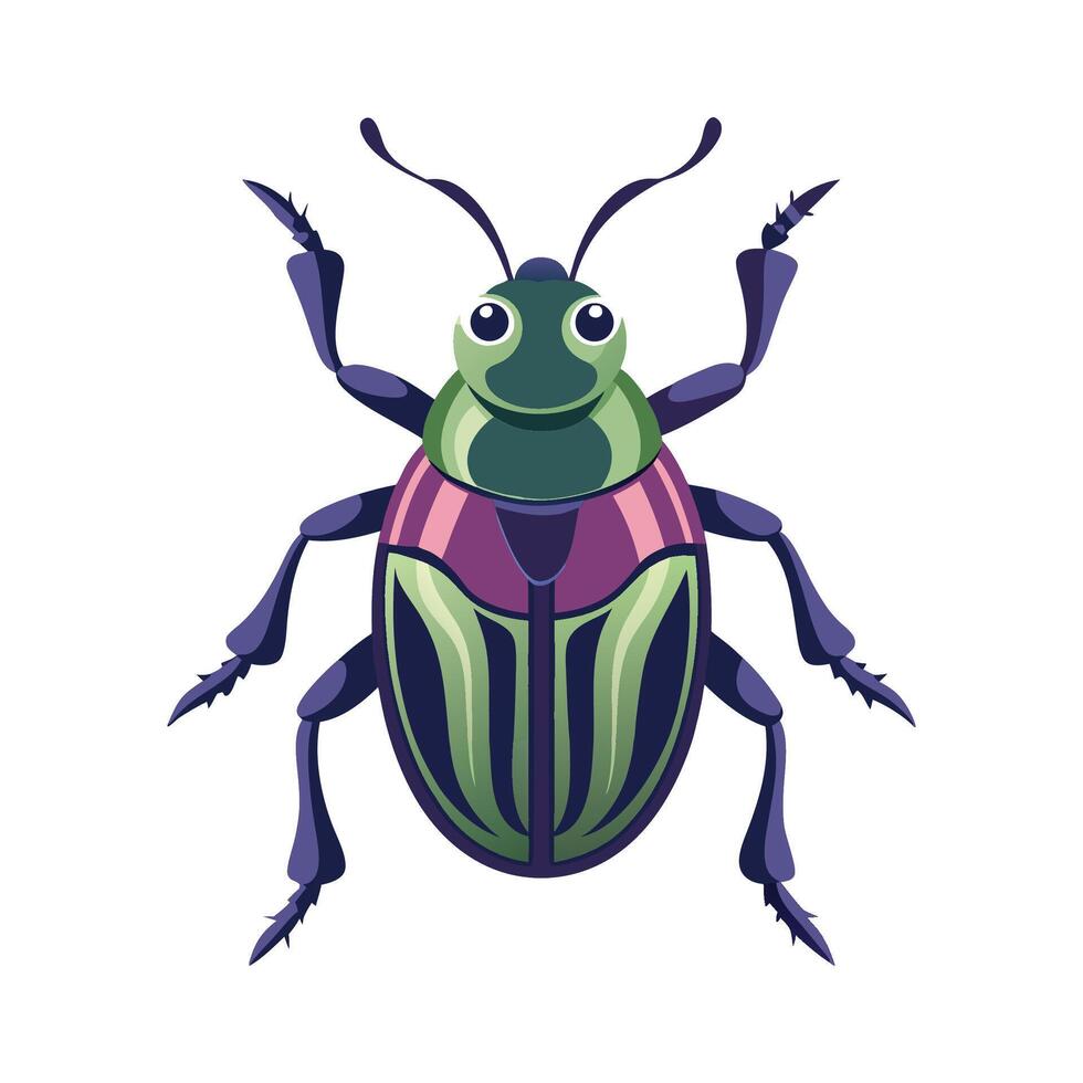 Friendly Weevil on a White Background vector