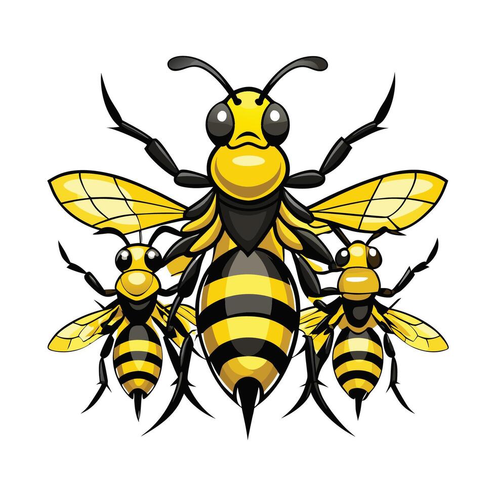 Charming Yellowjacket Character Digital Art vector