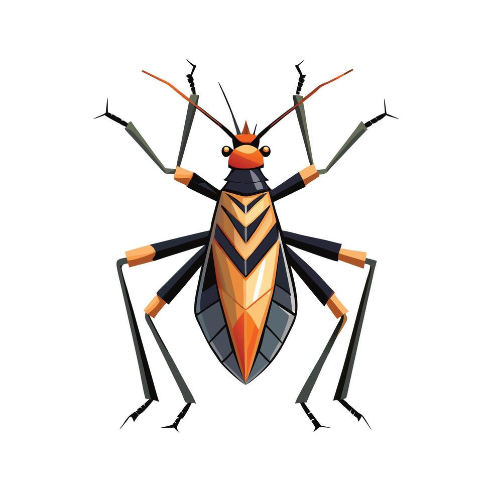 Fascinating Assassin Bug Illustrated for Kids vector