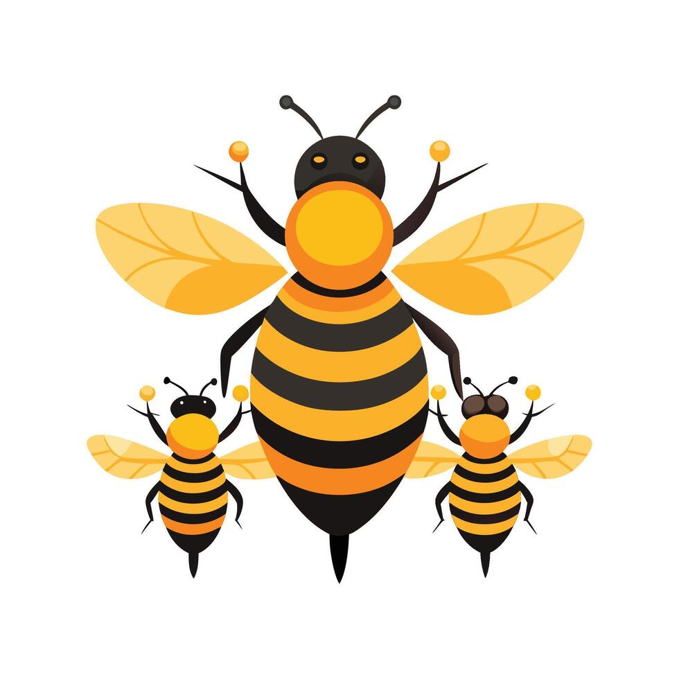 Bees Educational Illustration for Classroom Activities vector