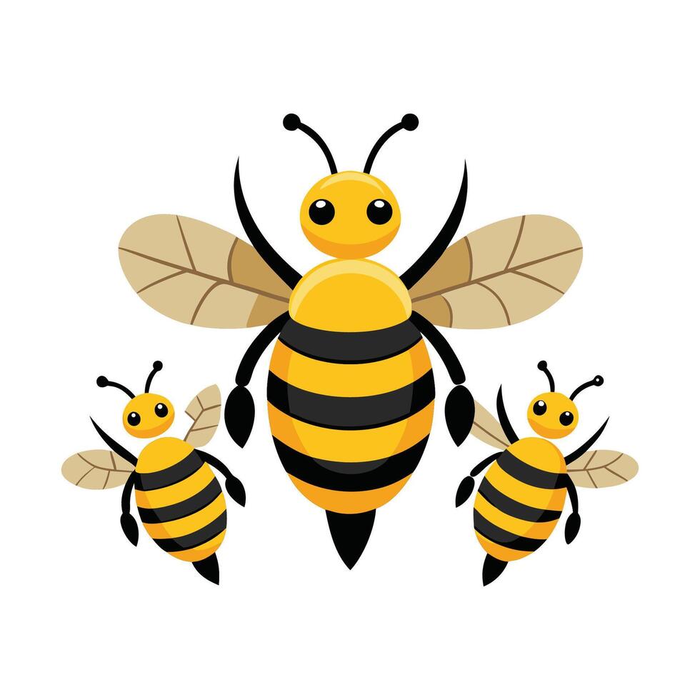 Comprehensive Bees Educational Illustration and Art vector