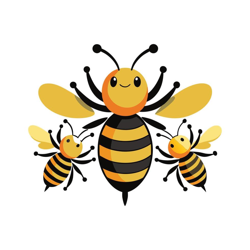Inspiring Bees Illustration for Scientific Studies vector