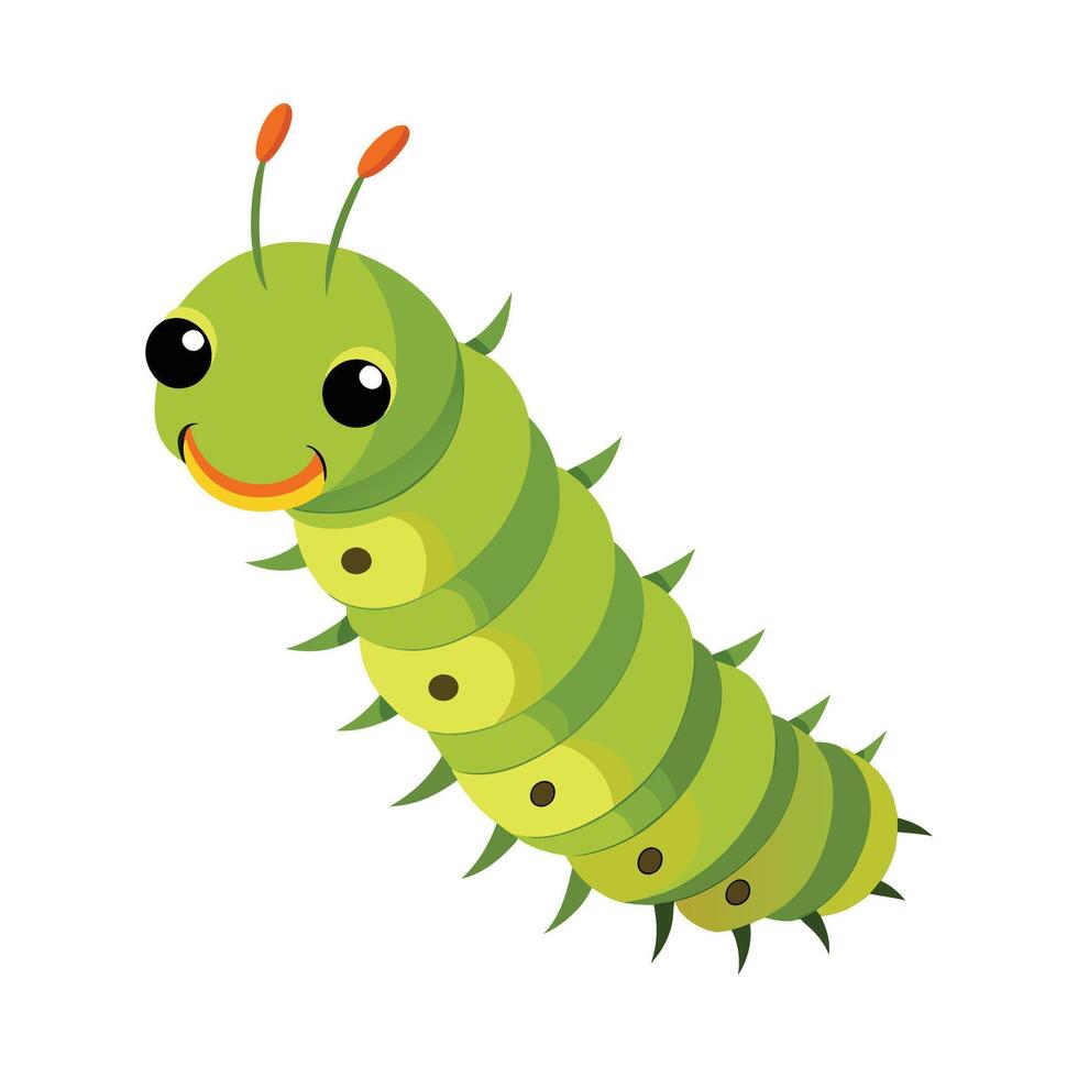 Playful Caterpillar Character Illustration vector