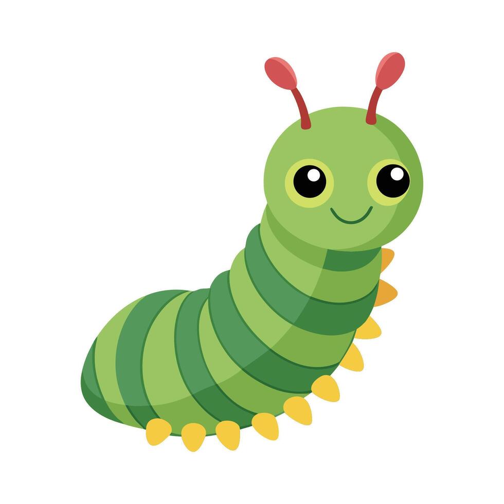 Vibrant Caterpillar Illustrations for Kids vector