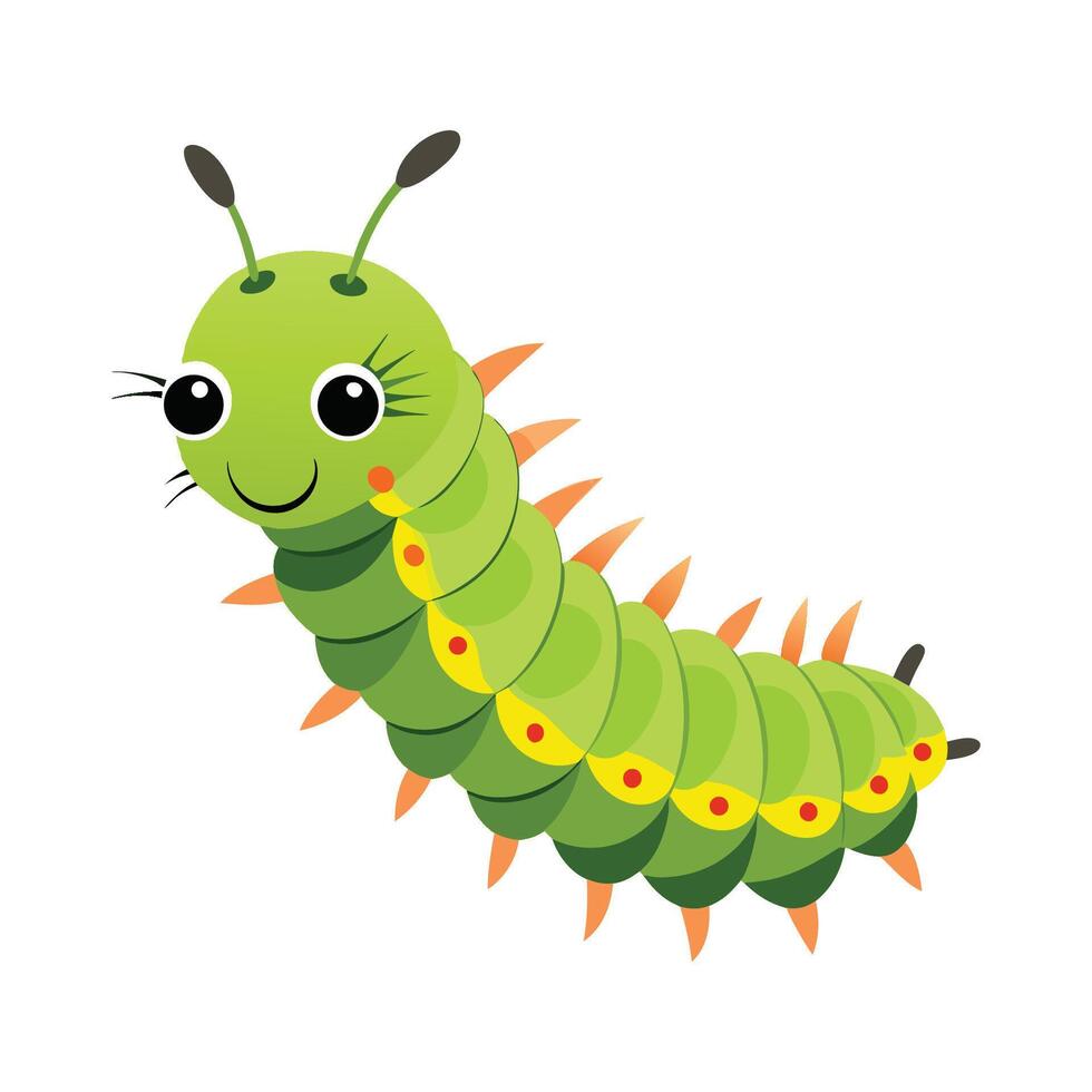 Engaging Caterpillar Illustration for Learning Activities vector