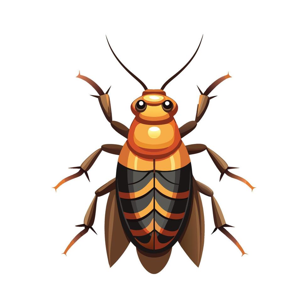 Stylish Cockroach Digital Illustration vector