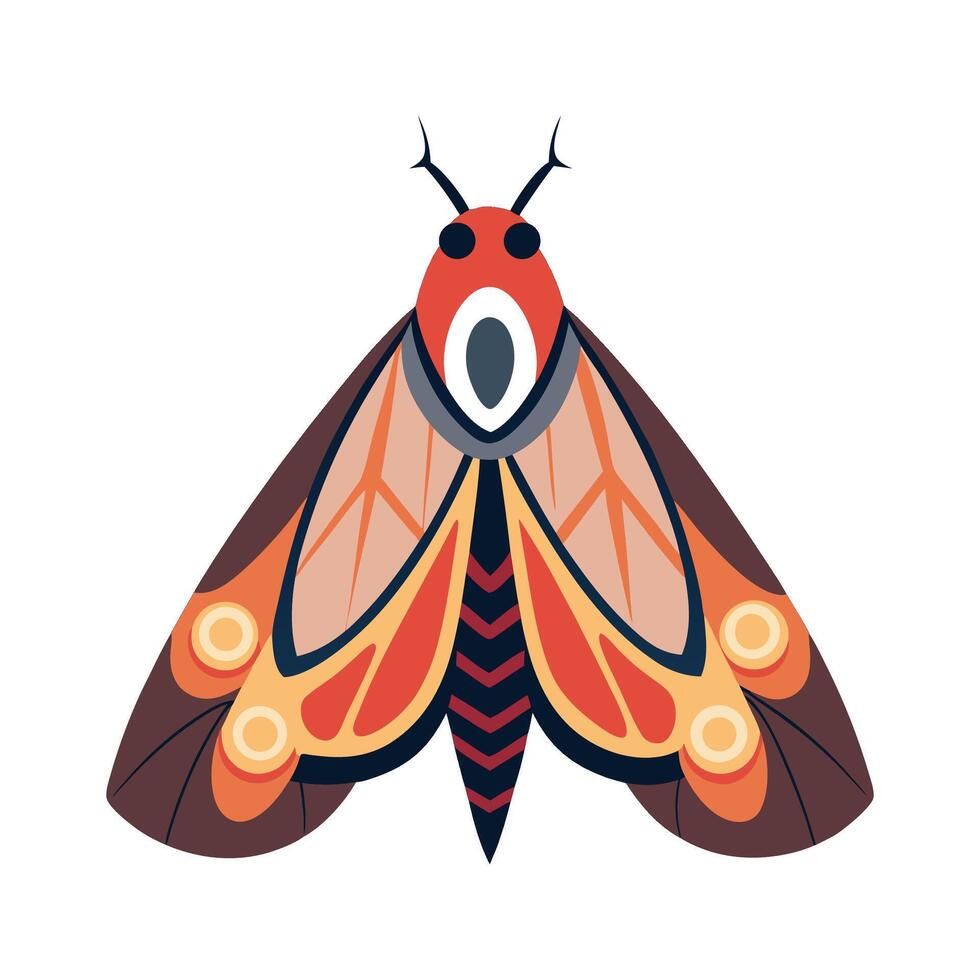 Stylish Clothes Moth Digital Art vector