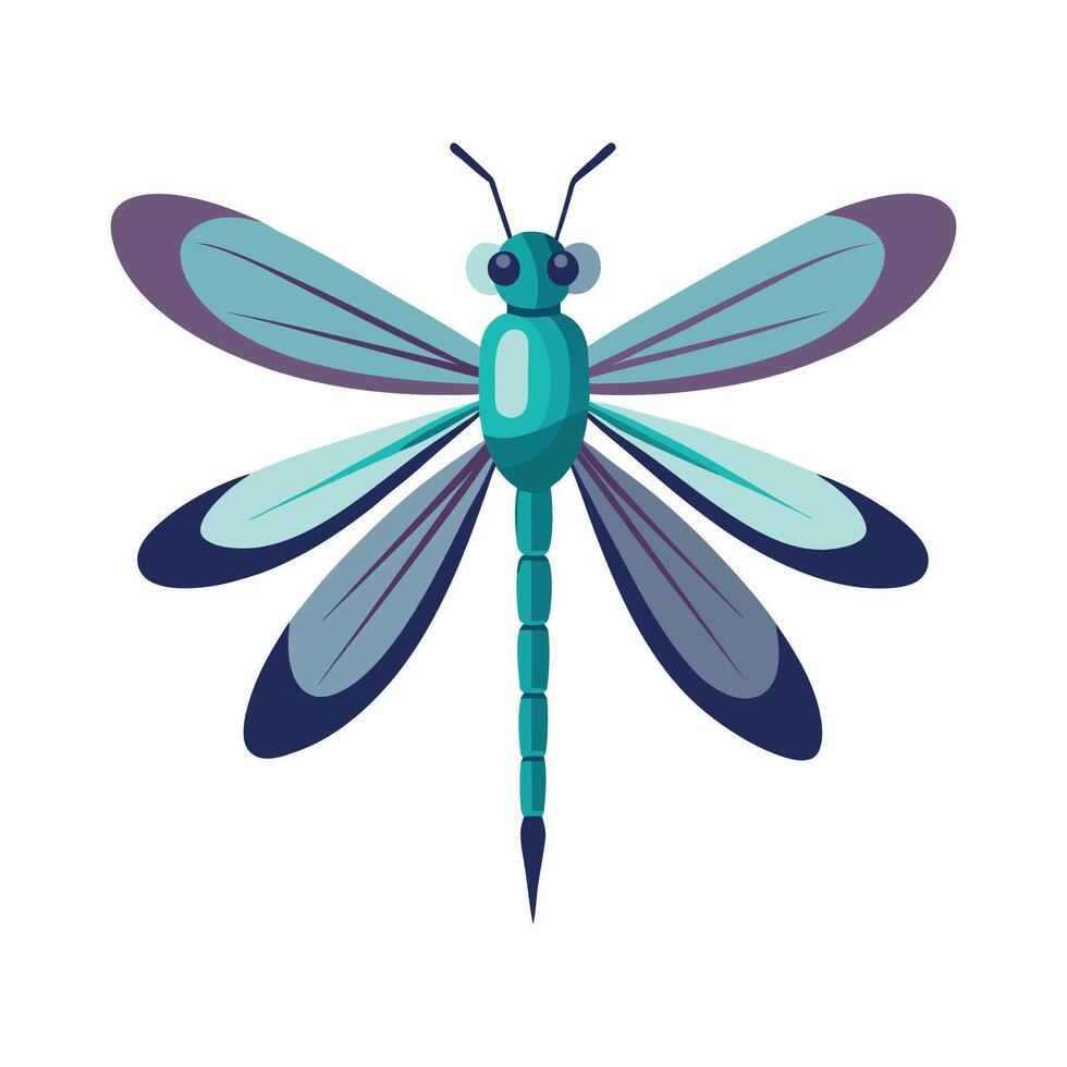 Charming Damselfly Illustration vector