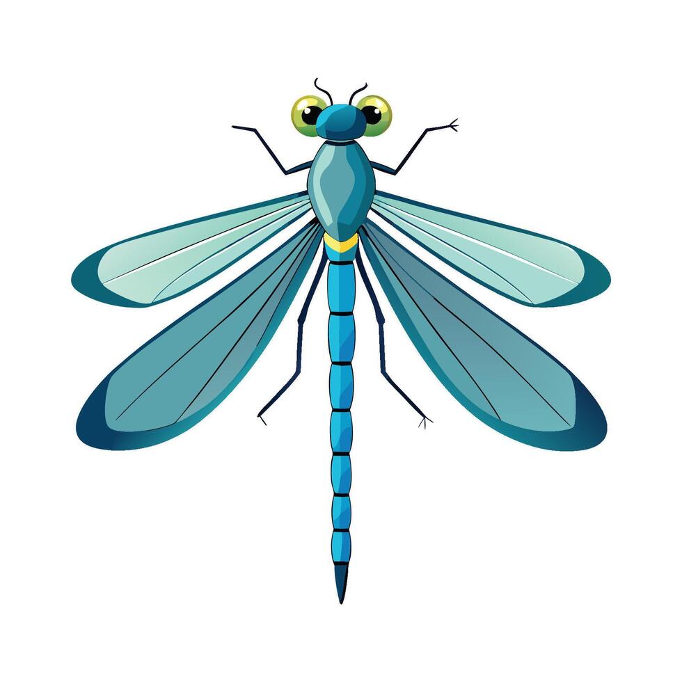 Charming Damselfly on a Flower vector