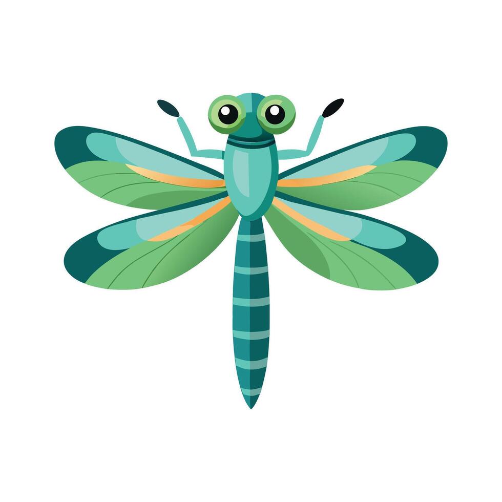 Charming Dragonfly Character for Education vector