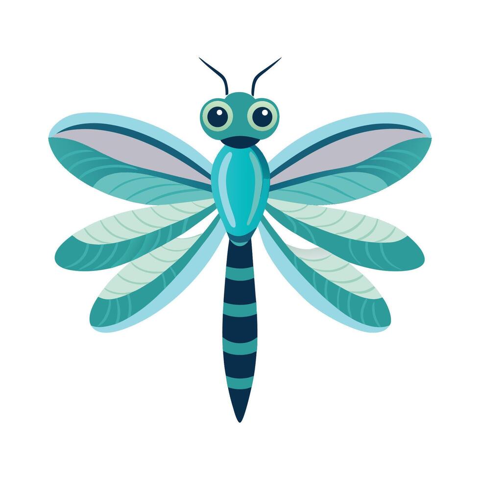 Stylized Dragonfly for Creative Learning vector