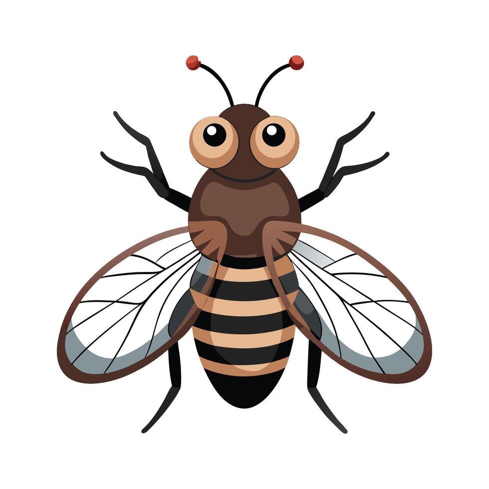 Charming Drain Flies Art vector