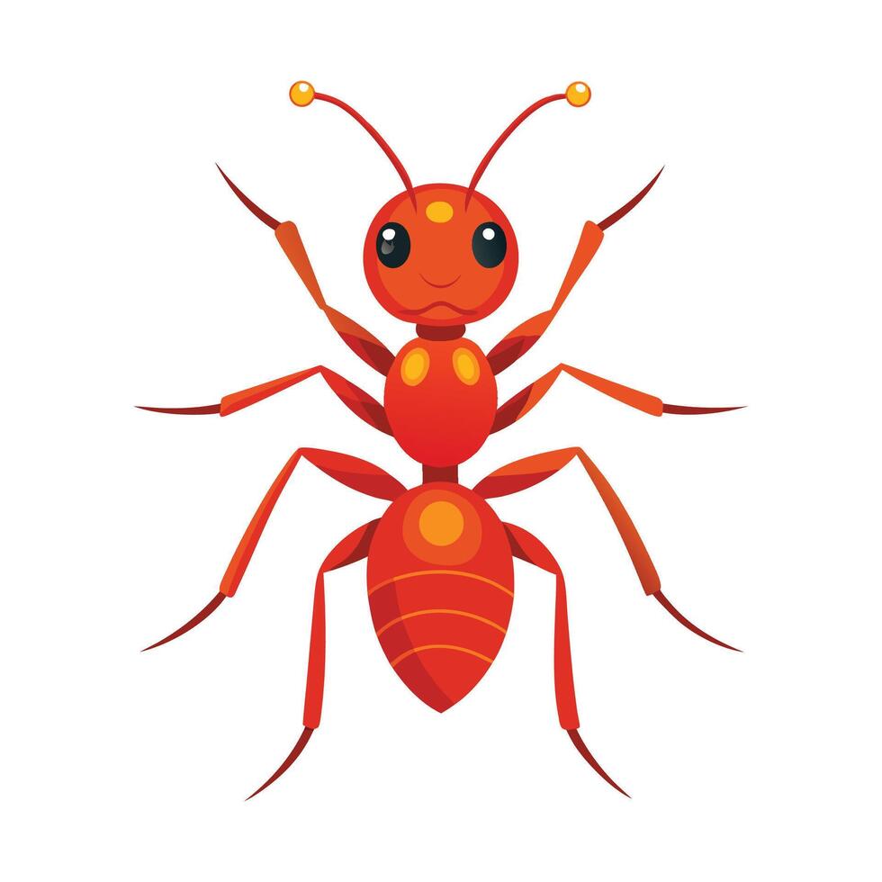Cute Fire Ants Character Illustration vector