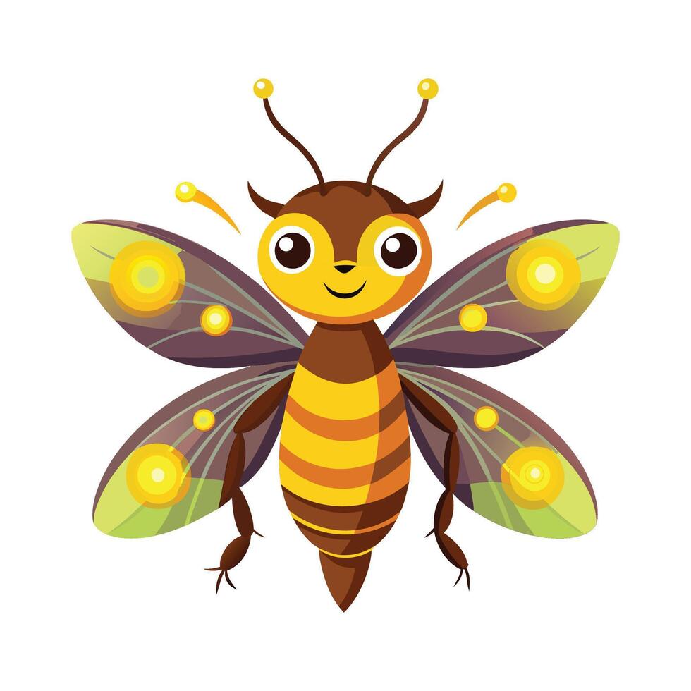 Illustration of Firefly at Night vector