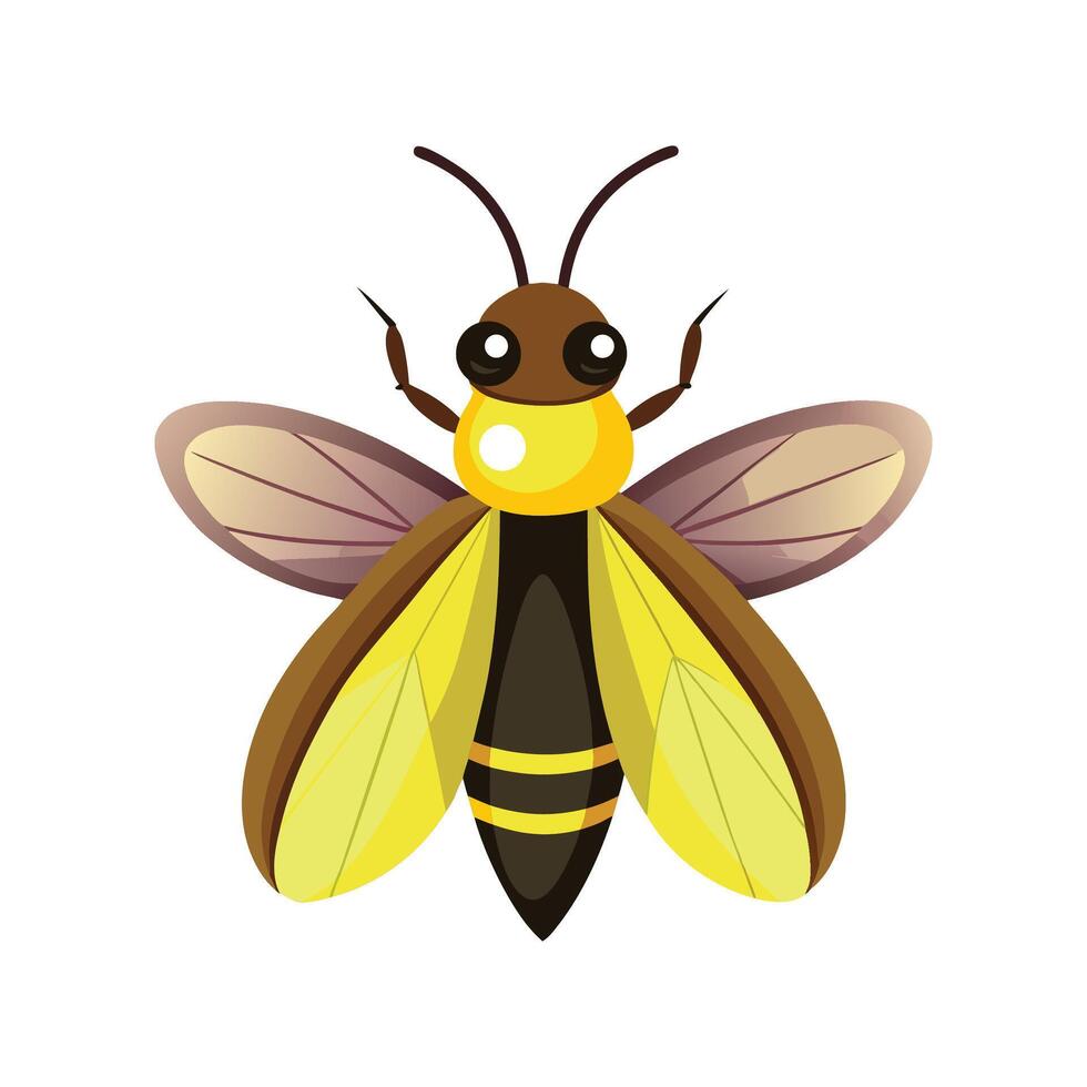 Charming Firefly Digital Illustration vector