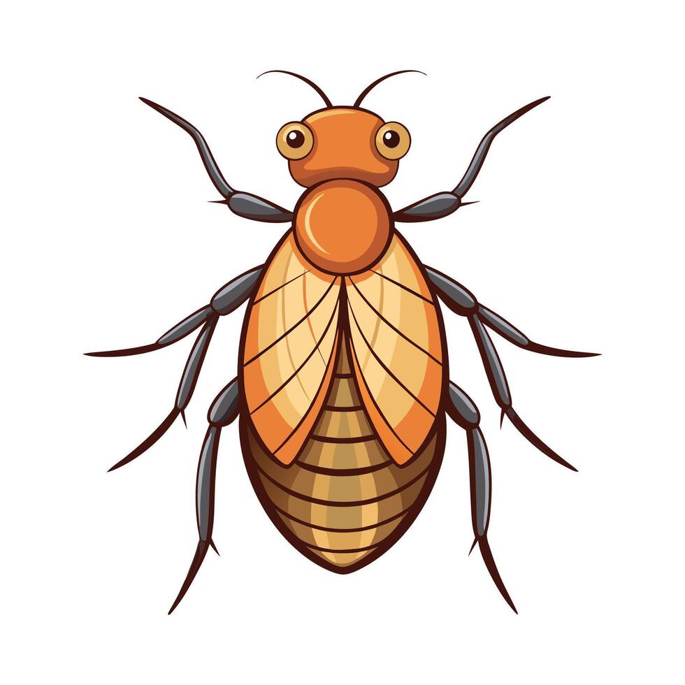 Charming Flea Character for Kids vector