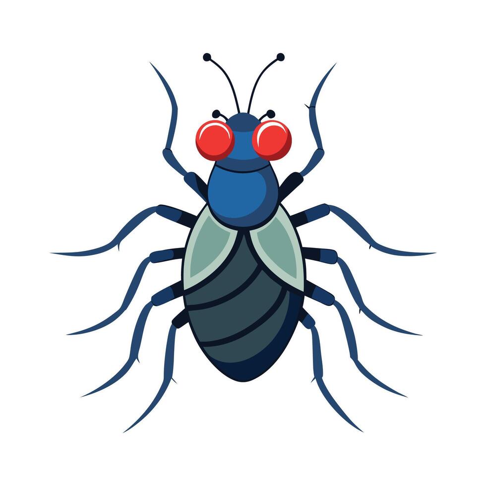 Charming Fleas on a White Background vector