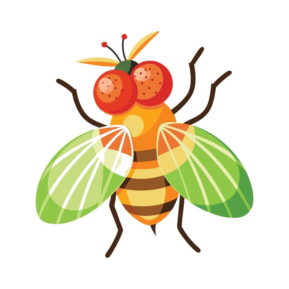 Realistic Fruit Flies on White Background vector