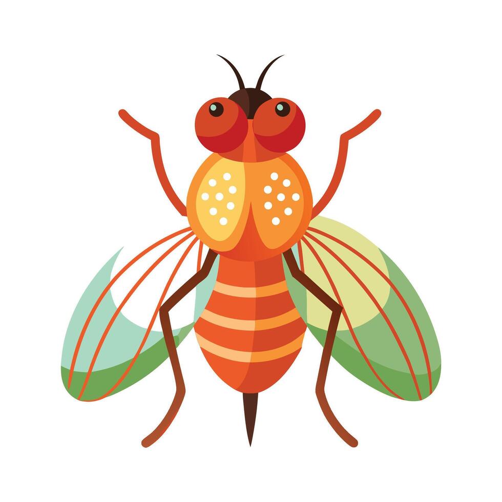 Fun Fruit Flies Character Art vector