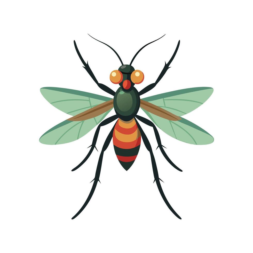 Cute Gnat Character for Kids vector