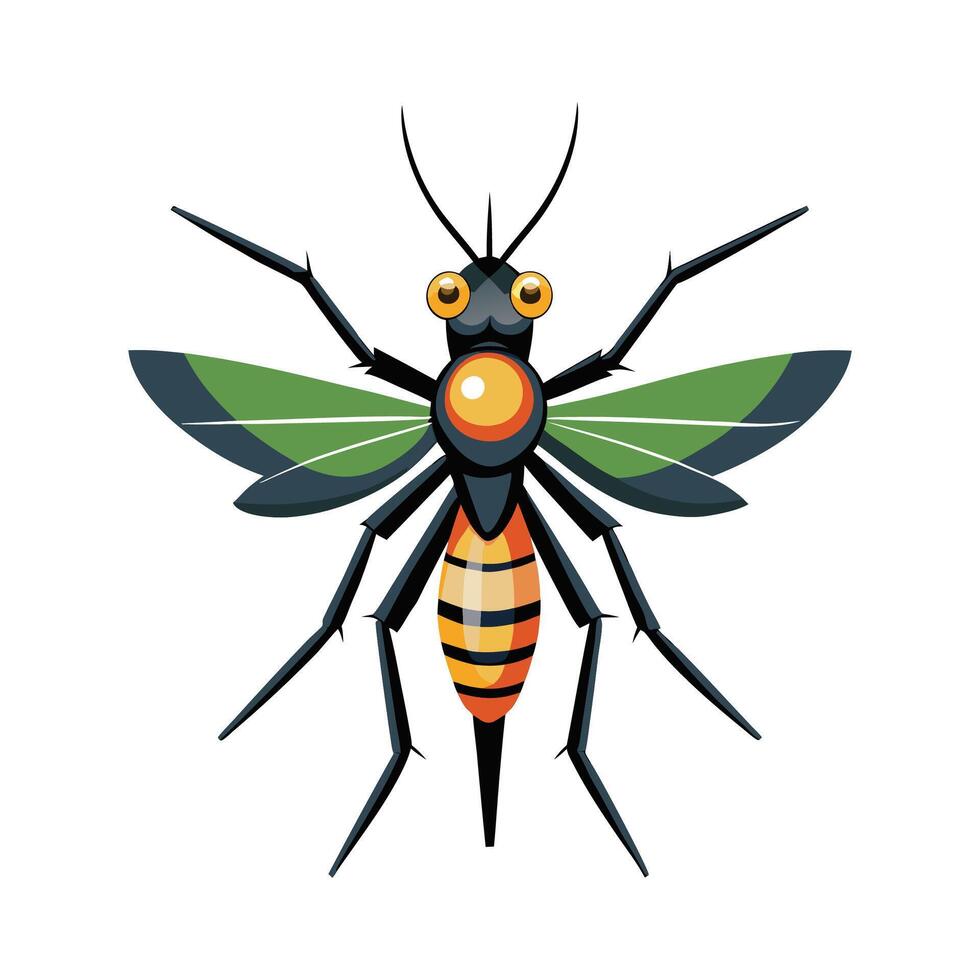 Charming Gnat Character for Playful Learning vector