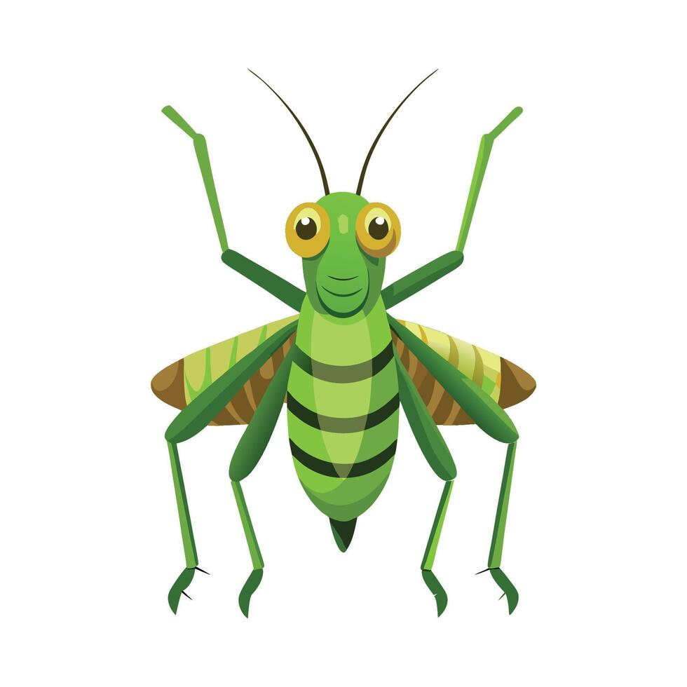 Charming Grasshopper Character for Kids vector