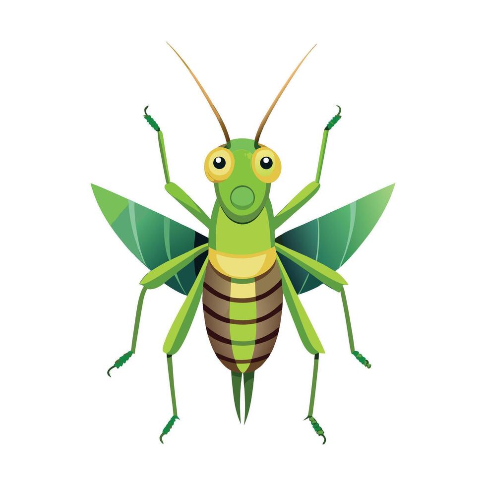 Stylized Grasshopper for Creative Learning vector