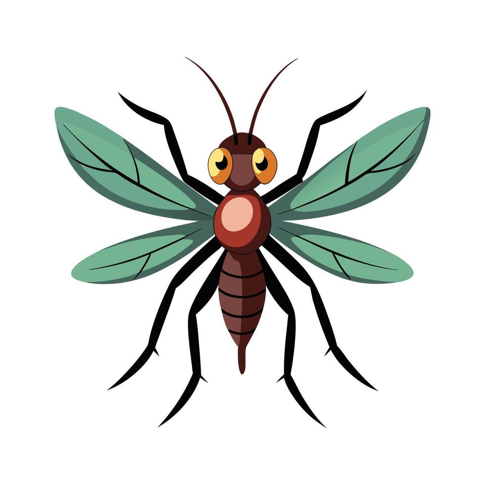 Illustration of a Gnat in Flight vector