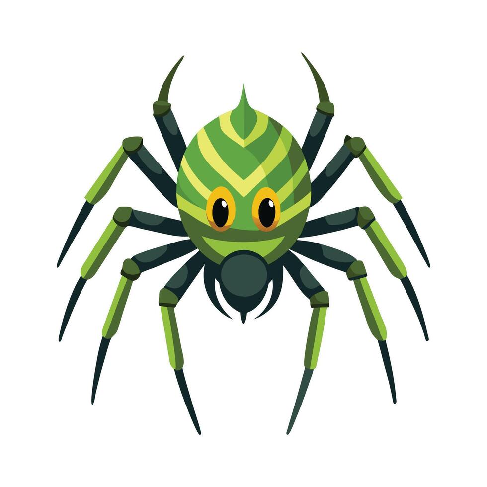 Stylized Grass Spider for Kids vector