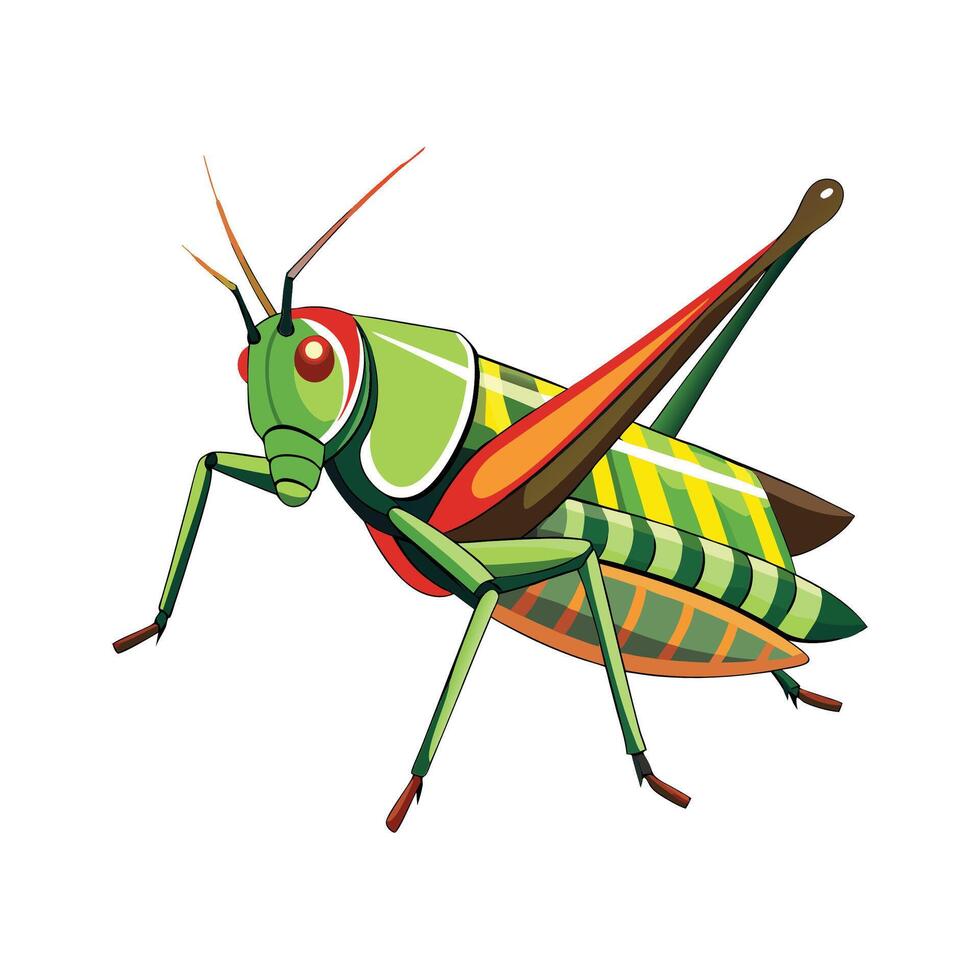 Whimsical Grasshopper Character for Kids vector