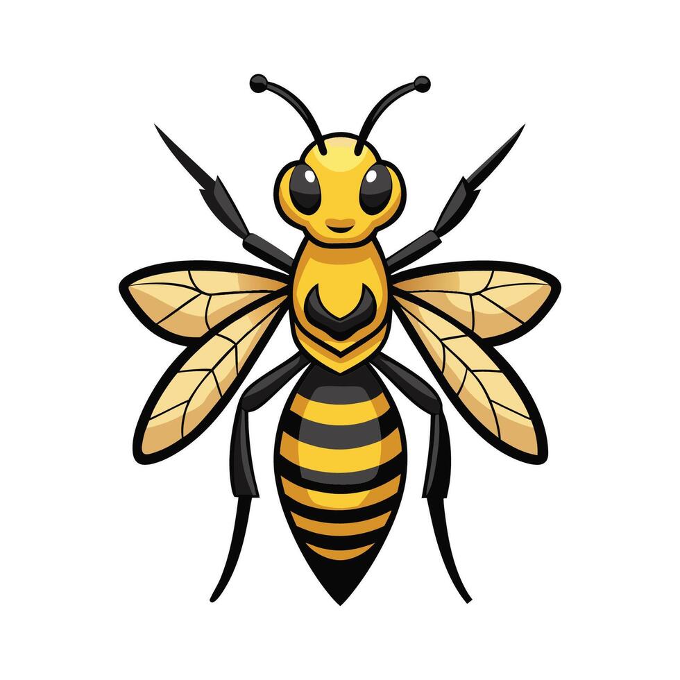 Stylized Hornet Character Digital Art vector