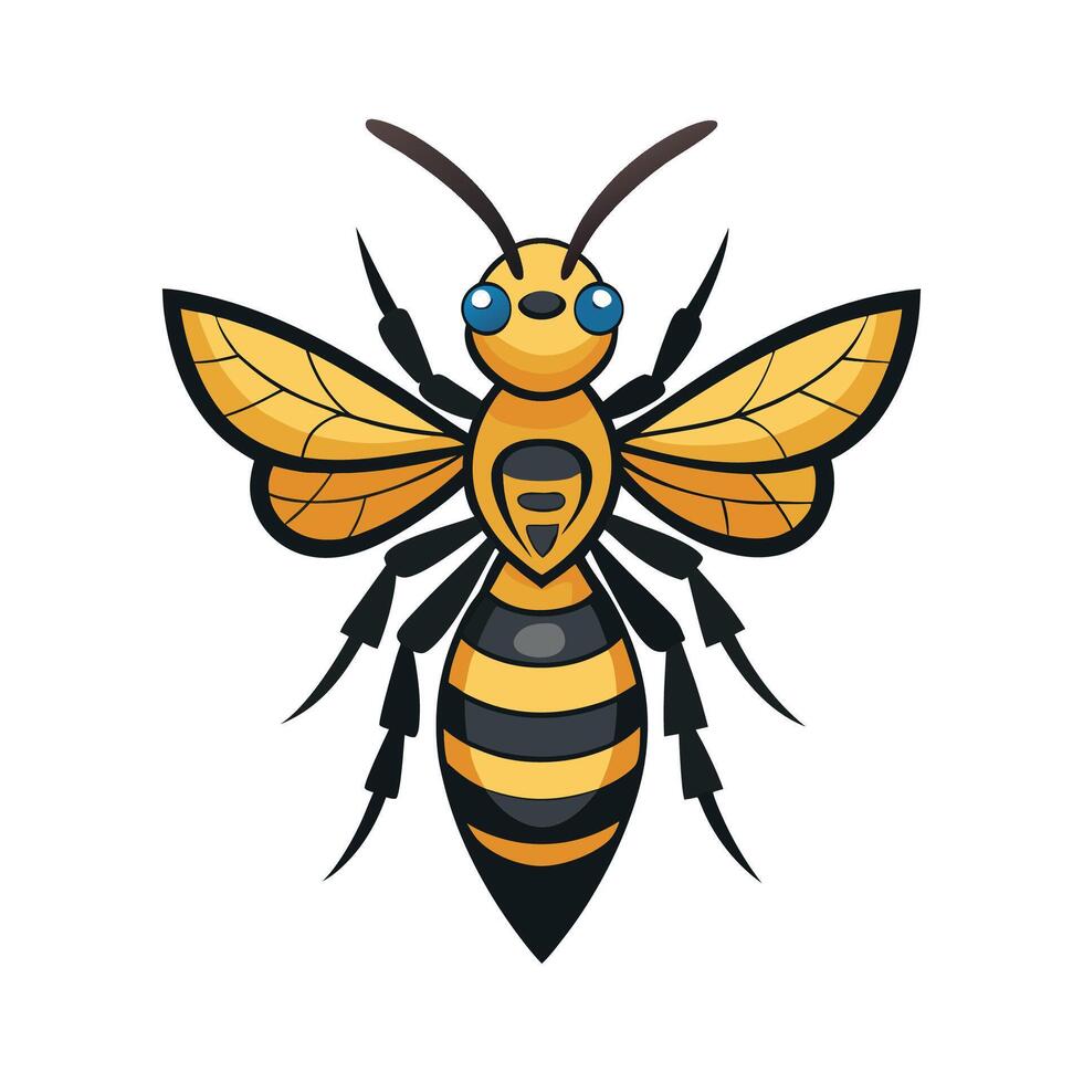 Realistic Hornet Digital Character vector