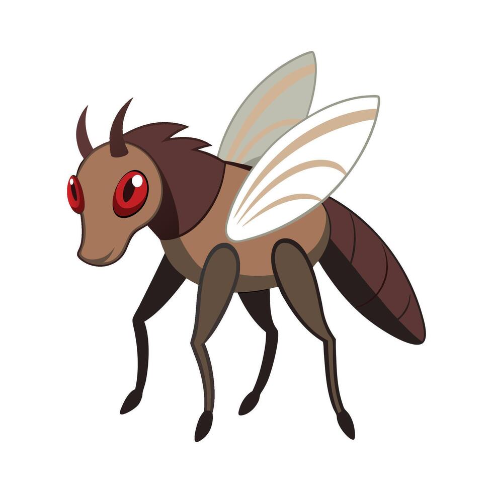 Cute Horsefly Character for Educational Use vector
