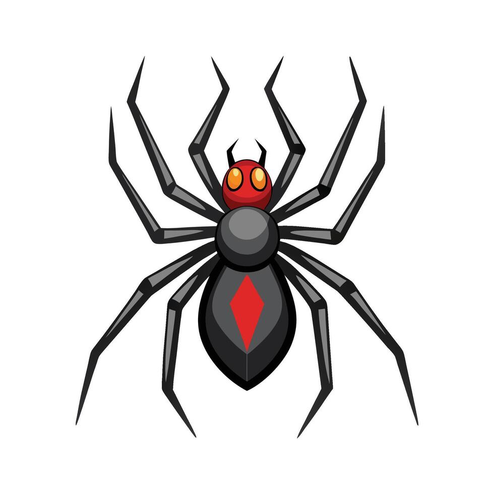 Charming House Spider Character Digital Art vector