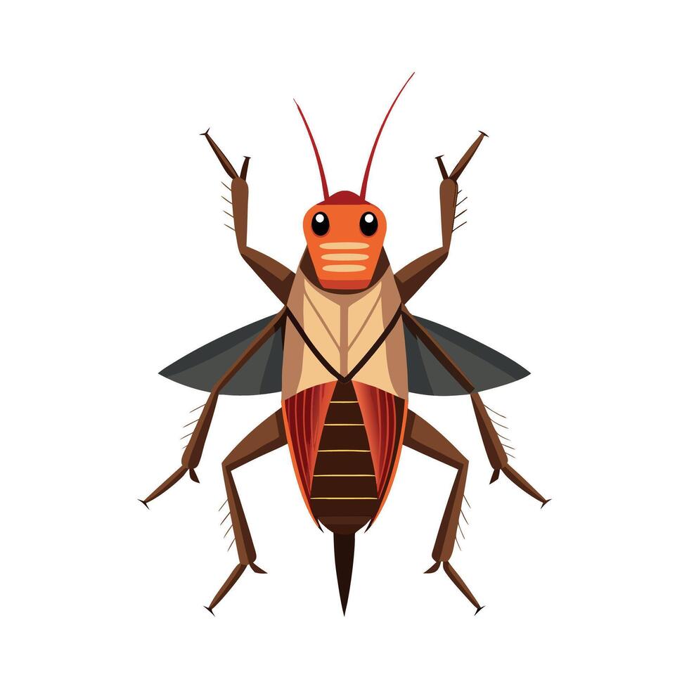 Cute House Cricket Character for Kids vector