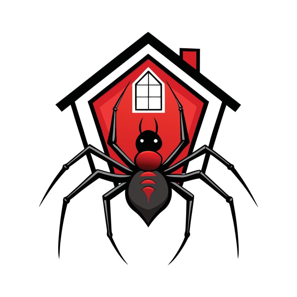Colorful House Spider Character vector
