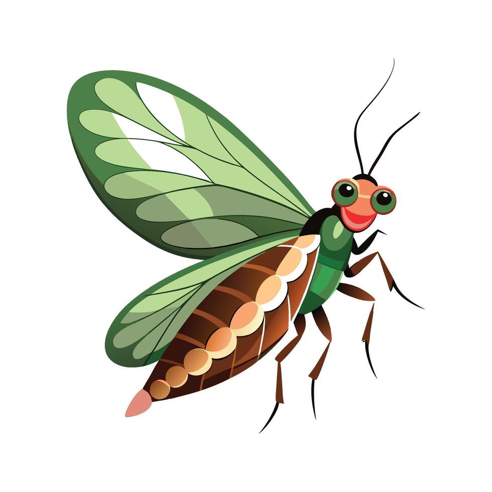 Charming Lacewing Character for Kids vector
